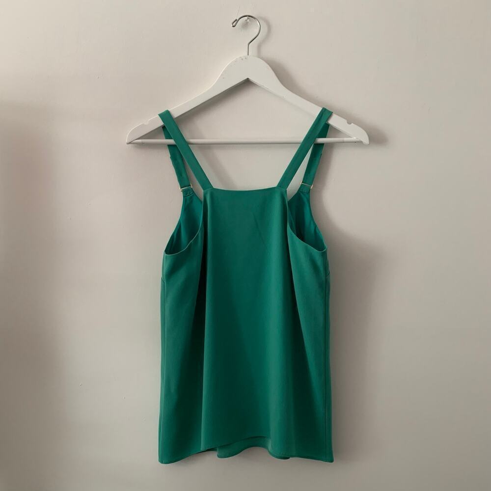 Tibi Green Scoop Neck Tank Top Size 4 - Picture 3 of 4